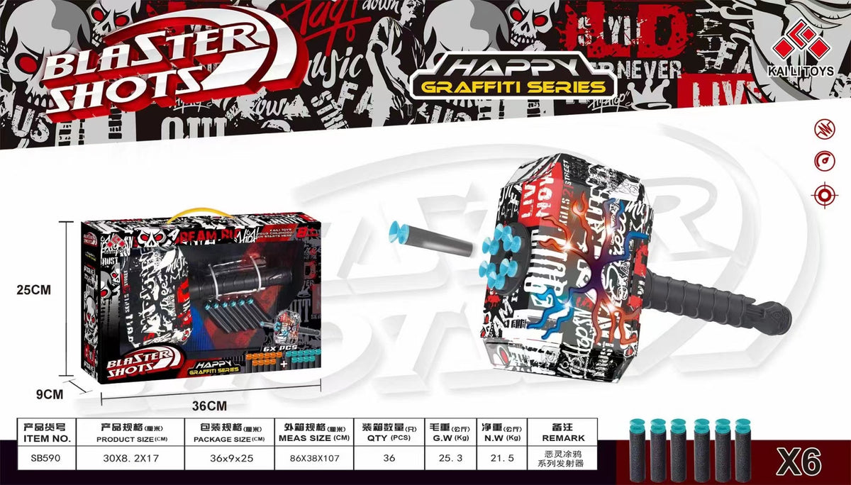 Blaster Shots Toy Gun The-Avengers Manual Thor's Hammer Blaster